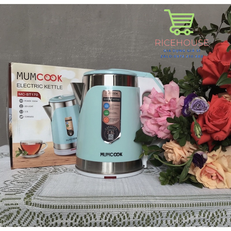 ẤM SIÊU TỐC ĐUN NƯỚC CUCKOO 2,5L - BÌNH ĐUN NƯỚC JIPLAI THÁI 2 LỚP BỀN ĐẸP