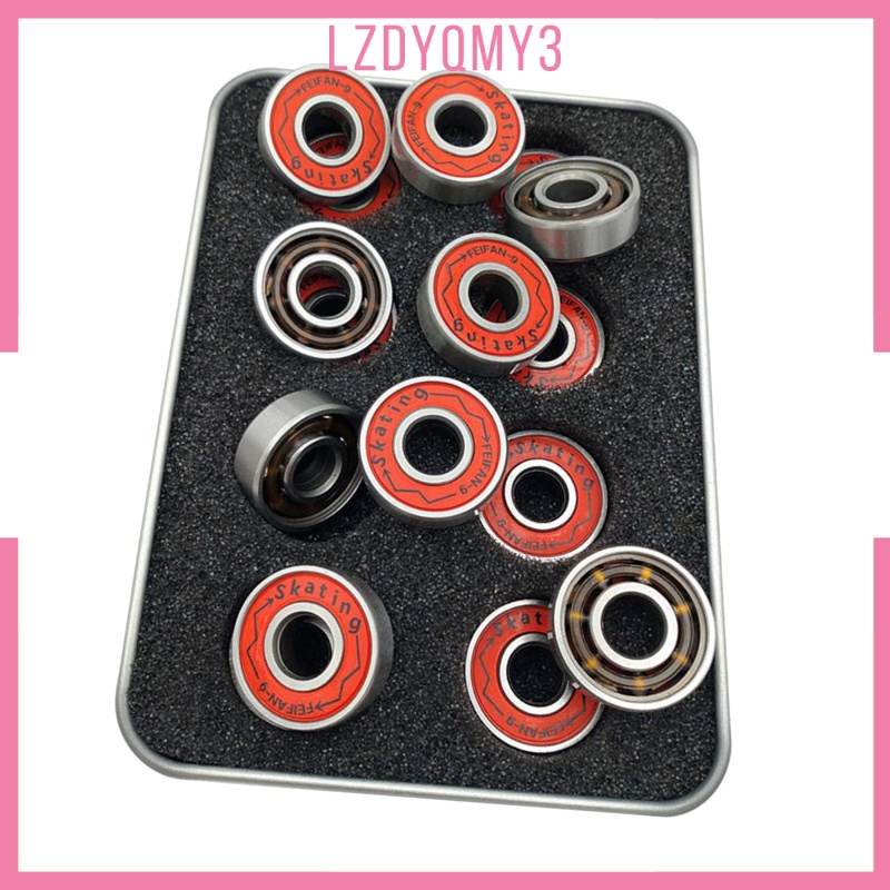 Hausgarden 16Pc Ván Trượt Dài Vòng Bi Chính Xác ABEC 9 Cho Giày Trượt Nội Tuyến