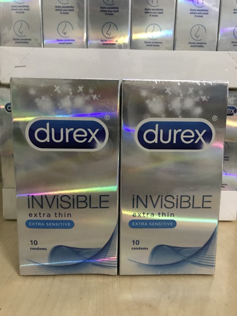 [ COMBO HOT ] 2 hộp DUREX INVISIBLE SIÊU MỎNG + 1 chai gel durex Play 50g