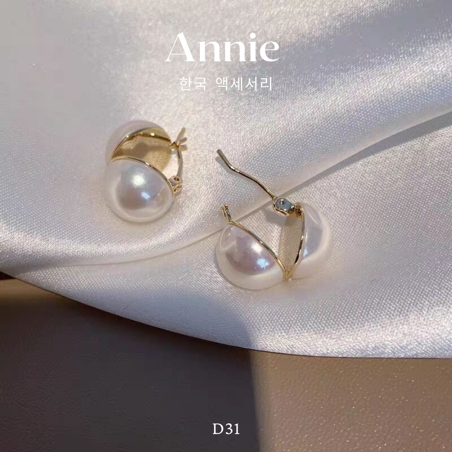 Bông tai ngọc trai nhân tạo phong cách đơn giản hiện đại ANNIE - D31