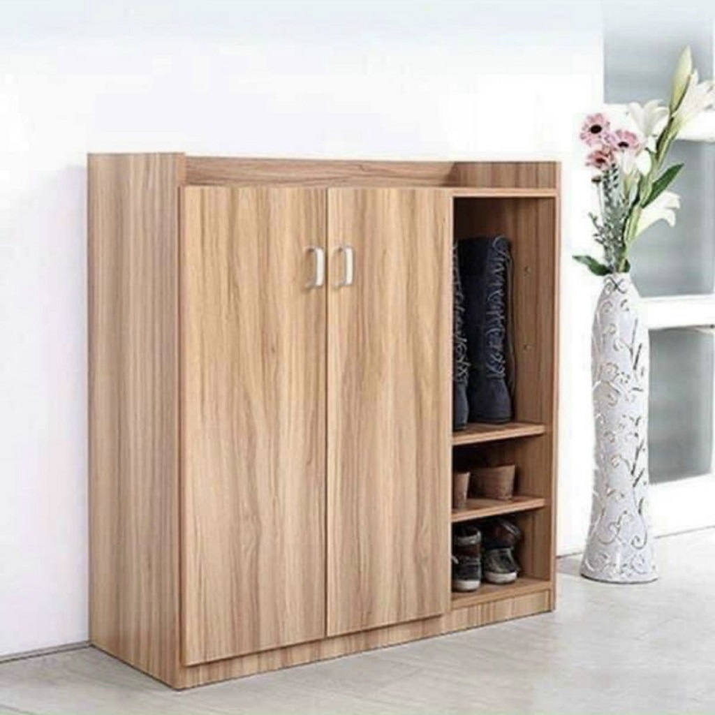 Tủ giày dép, Kệ để giày dép, kệ giày gỗ có ngăn tủ cao cấp chất liệu MDF chống nước 80x30x80cm