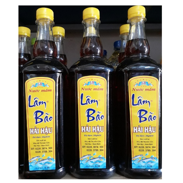 Nước Mắm Lâm Bão Nắp Vàng Chai 1Lít Độ Đạm 32gN/ lít