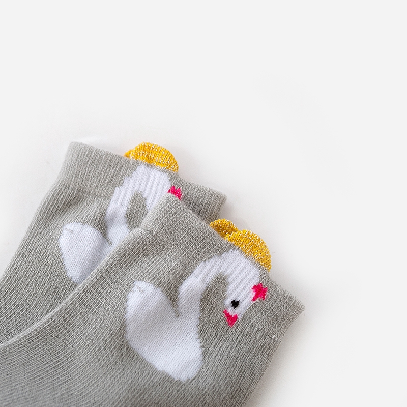 Set 5 Đôi Tất Cotton Hoạ Tiết Hoạt Hình Đáng Yêu Cho Bé