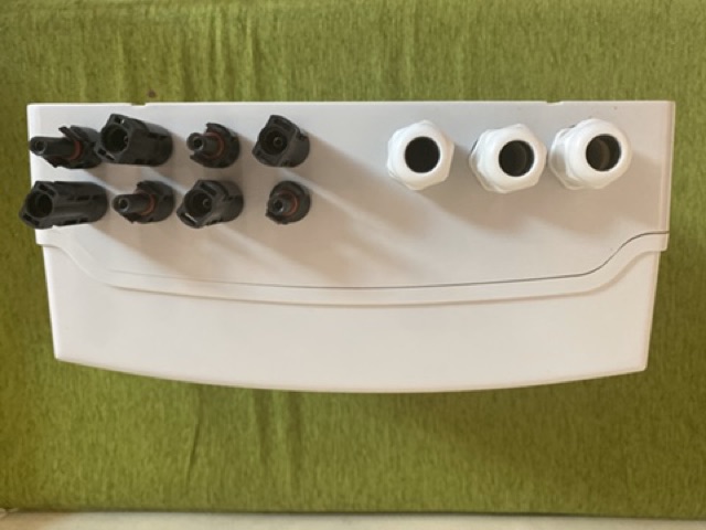 Tủ Hoà Lưới Điện Mặt trời 1 pha 2 string đầy đủ CB chống sét 4-8KWp