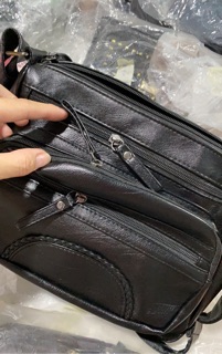 Túi đeo chéo da mềm nhiều ngăn