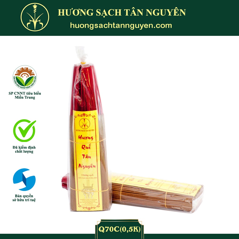 Hương sạch Tân Nguyên, nhang quế, nhang không cuốn tàn, mùi thơm nhẹ nhàng túi 500g