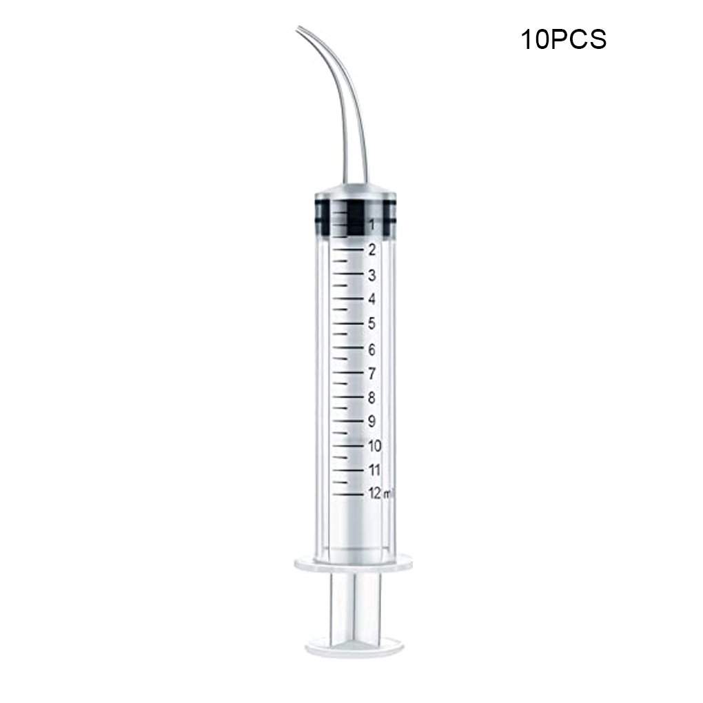 [Hàng mới về] 10 ống tiêm nhựa đầu cong/ thẳng 12ml hiệu quả