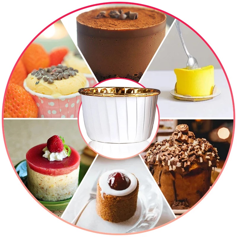 Set 50 Cốc Lá Nhôm Làm Bánh Cupcake / Muffin Trang Trí Tiệc Cưới / Sinh Nhật