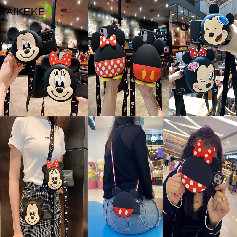 Ốp Lưng Điện Thoại Hình Chuột Mickey / Minnie Đáng Yêu Cho Realme 7 Pro X7 C15 C12 C11