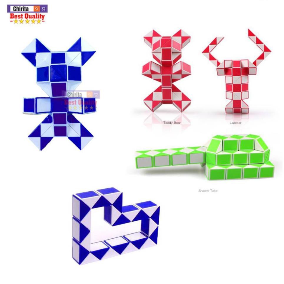 Rubik Biến Thể Đủ Màu tạo hình đa dạng 72 khớp - Rubik Magic Dây Cao Cấp (Màu Ngẫu Nhiên) giúp trẻ sáng tạo và khéo léo.