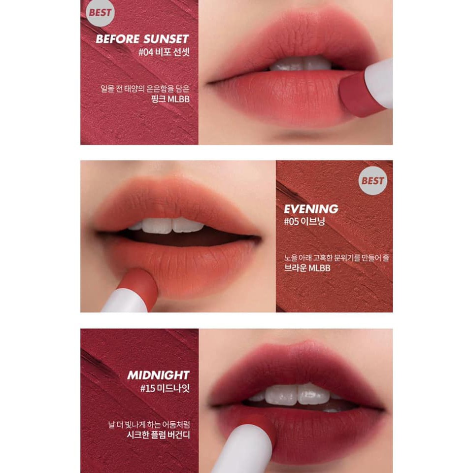 Son Lì Siêu Nhẹ Môi Romand Zero Gram Matte Lipstick -Huynmio