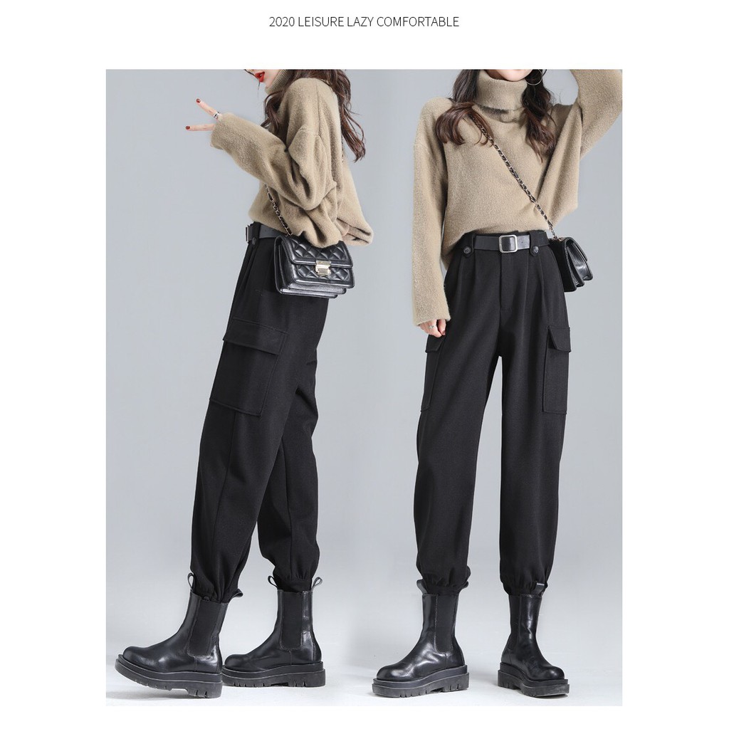 [Mã WASTMAY giảm 15% tối đa 30K đơn 150K] Quần Tây Jogger TÚI HỘP Màu Đen Basic BC154 | BigBuy360 - bigbuy360.vn