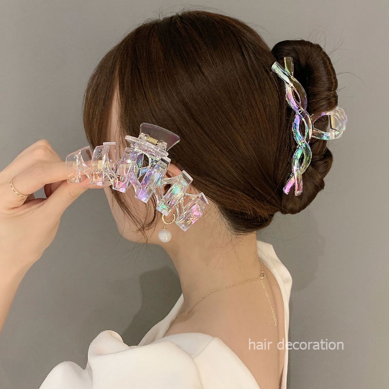 Kẹp Tóc Trong Suốt Nhiều Màu Phong Cách Hàn Quốc Cho Nữ