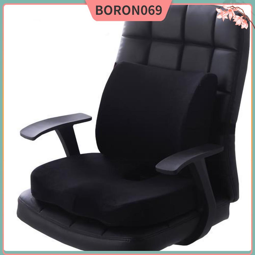 Boron069 Đệm ghế tựa hỗ trợ thắt lưng Bộ đệm thoải mái Polyester cho văn phòng làm việc