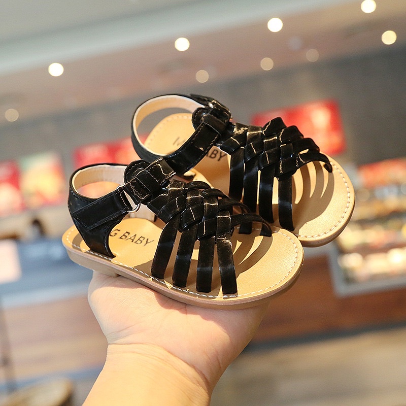 Dép sandal cho bé gái MG Baby dây đan chéo xinh xắn phong cách Hàn Quốc từ 1-5 tuổi