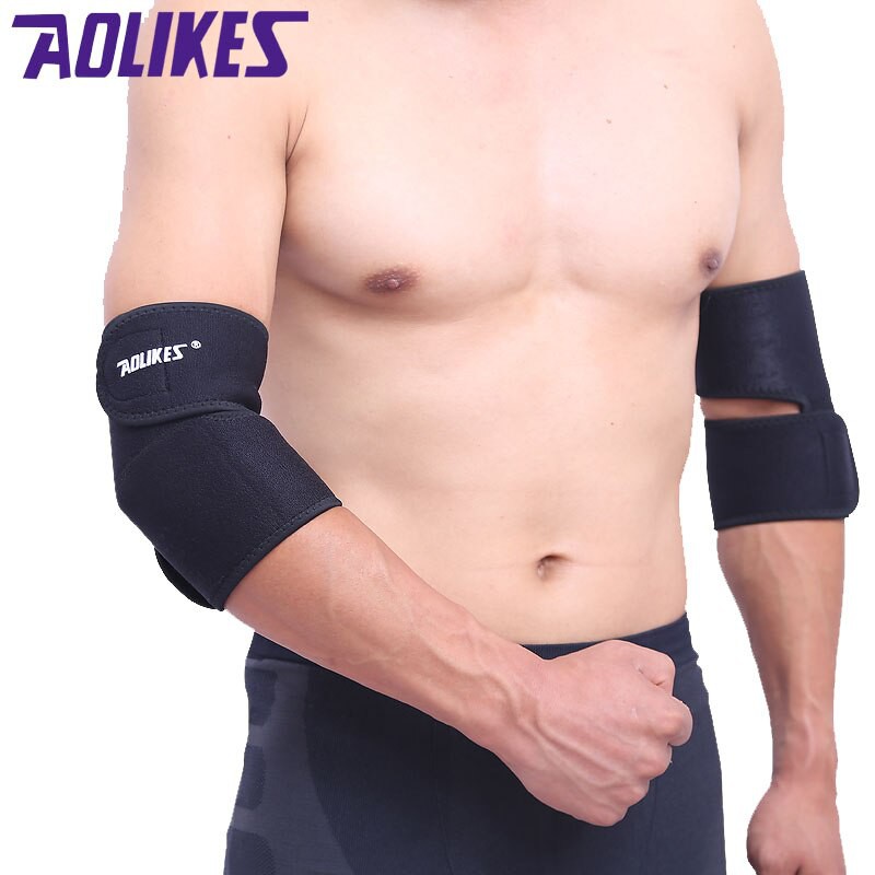 Bộ 2 đai bảo vệ khuỷu tay AOLIKES A-7946 hỗ trợ an toàn khi chơi thể thao spring sport elbow support protector