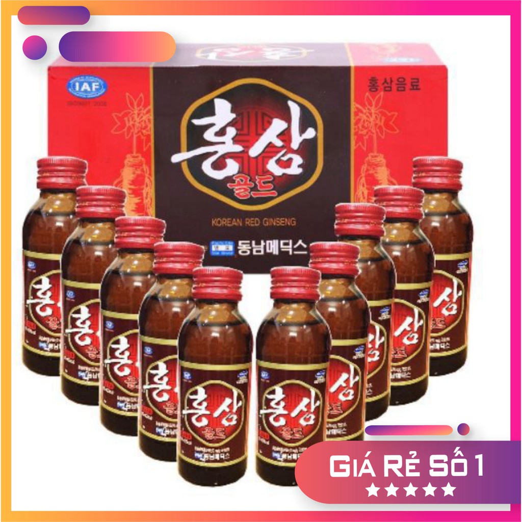 [HÀNG MỚI VỀ] Nước Hồng Sâm Nguyên Chất Hàn Quốc,Hộp 10 Chai x 100ml [DATE 2021]