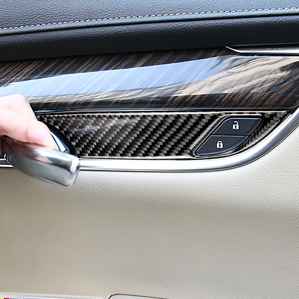 Có thể áp dụng Nắp bát cửa bên trong Cadillac XT5 bằng sợi carbon trang trí vá phụ kiện sửa đổi nội thất