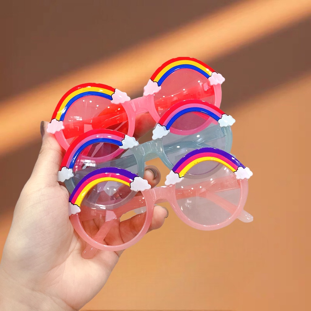 Mắt Kính Bé Cầu Vồng Siêu Cute Phô Mai Que Nhiều Màu Cho Bé Trai Và Bé Gái Chống Tia UV