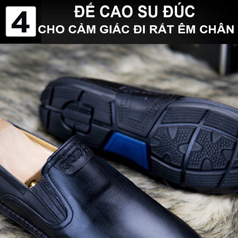 Giày lười nam cao cấp giày mọi tây da bò công sở thời trang Hàn Quốc CHAGO GCS095