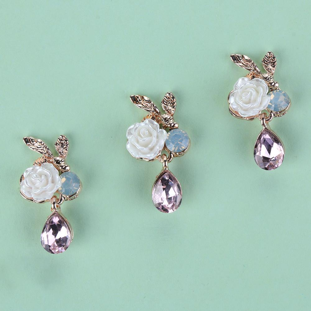 Set 10 Kẹp Tóc Mạ Hình Hoa Xinh Xắn Thời Trang