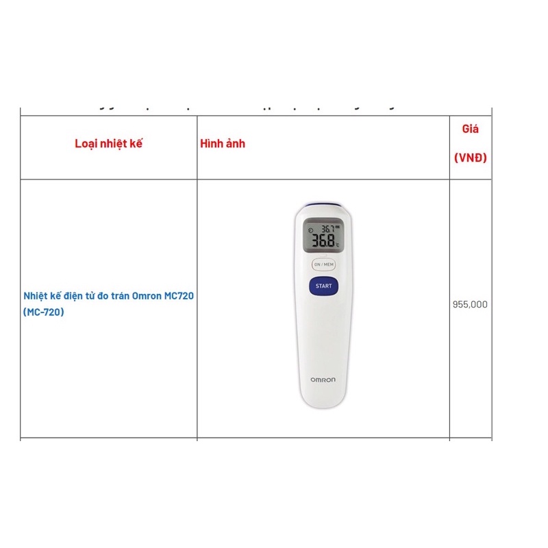 Nhiệt Kế điện tử Omron MC720