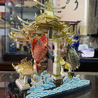 Mô Hình 3D Kim Loại Piececool Cá Chép Vượt Vũ Môn (chưa ráp)