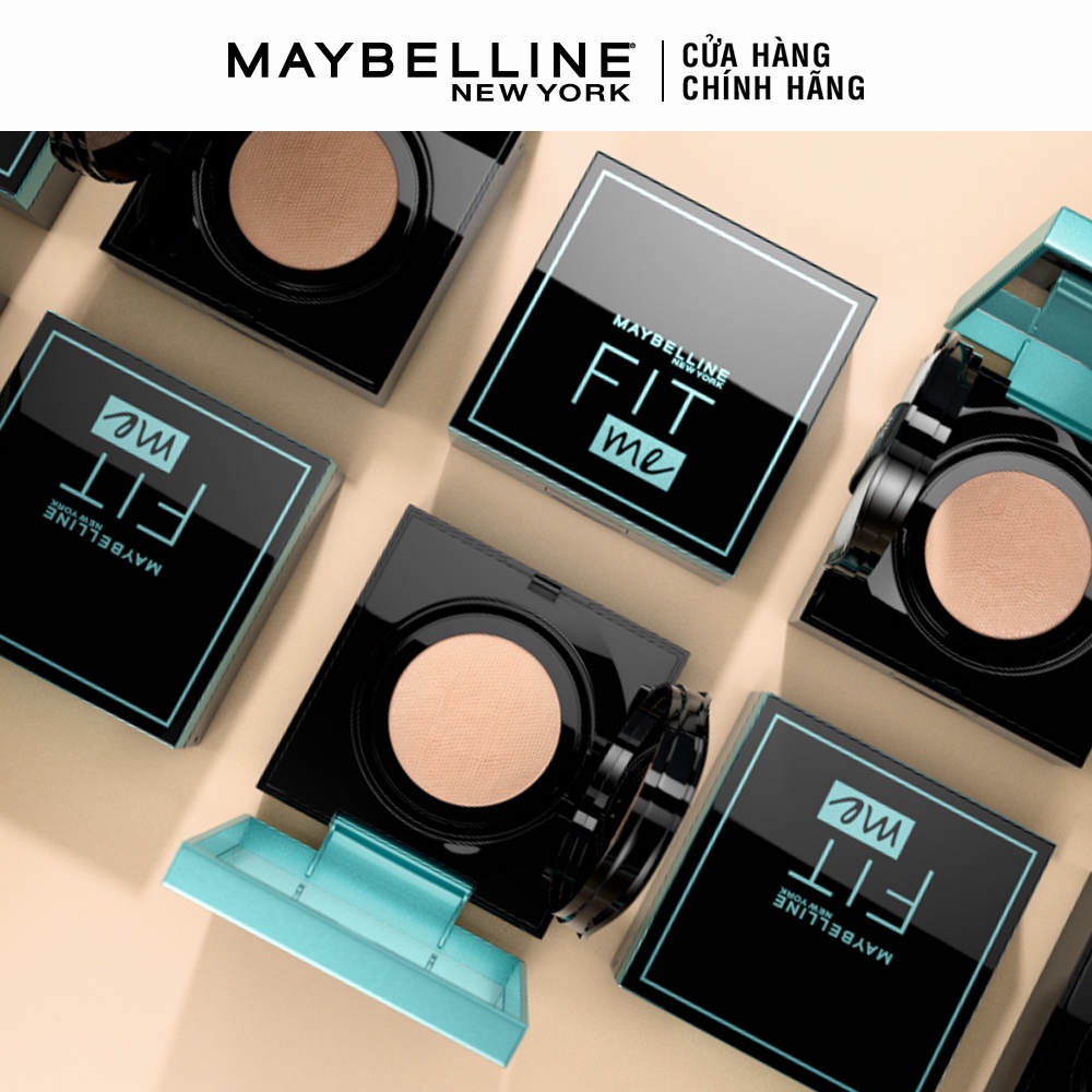 Phấn Nước Mịn Nhẹ Kiềm Dầu Fit Me Matte+Poreless Cushion Maybelline New York 14g