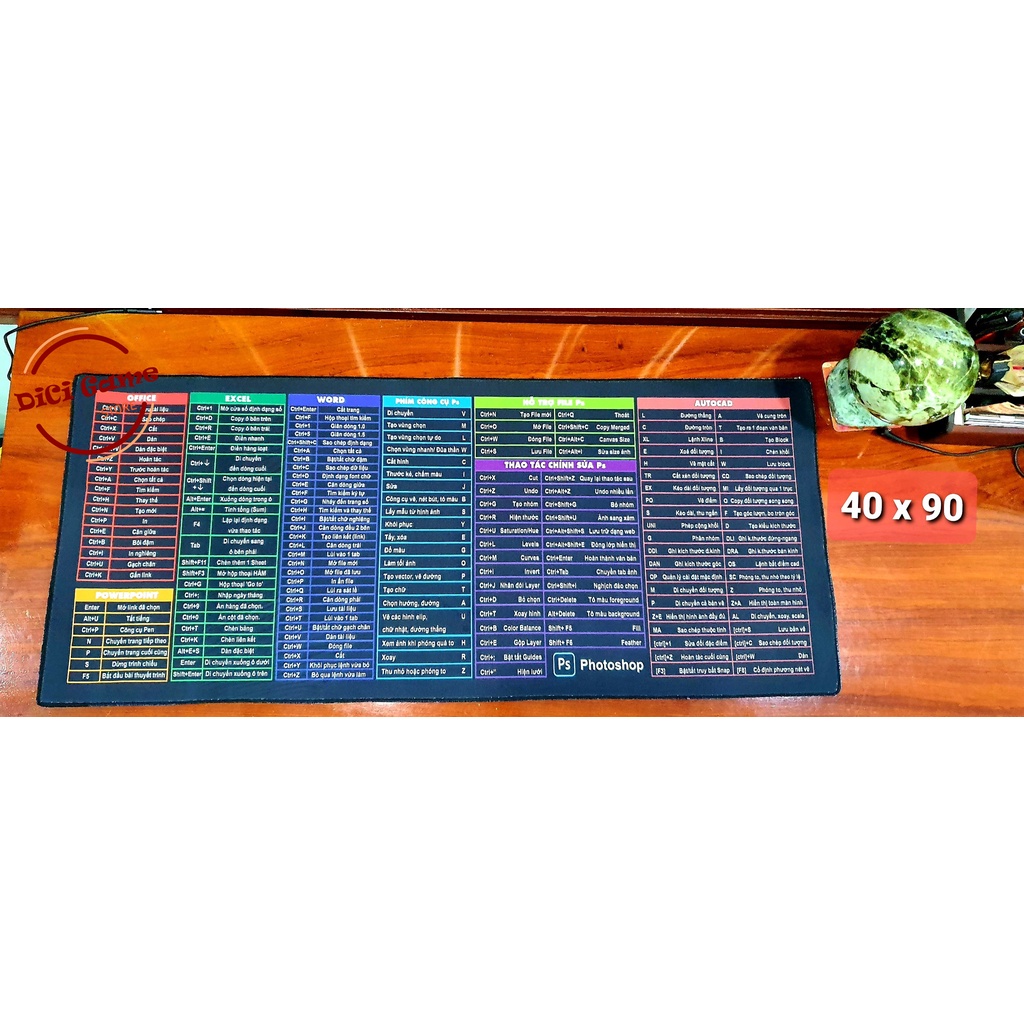 [FREESHIP] Bàn Di Chuột, Pad Chuột, Lót Chuột Phím Tắt Văn Phòng Cao Cấp | BigBuy360 - bigbuy360.vn