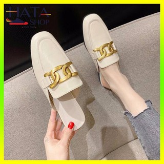 Sục nữ mũi vuông khuy xoắn chất da cao cấp cực đẹp sang chảnh HOT TREND 2021 Hatashop