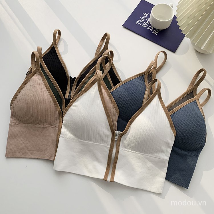 Áo hai dây cổ v khoét sâu thiết kế dáng hở lưng có mút đệm W9Ib cho nữ