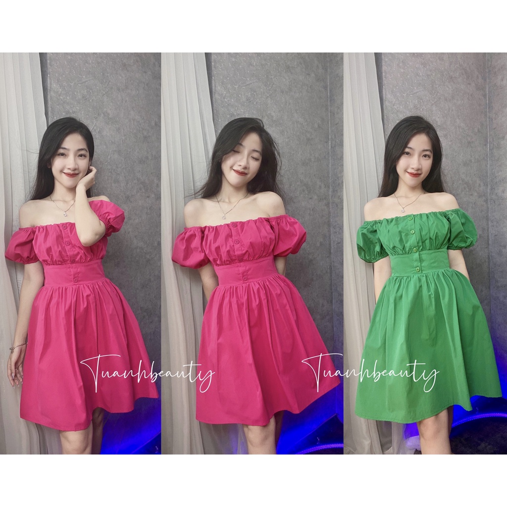 Váy V1- cúc tay bồng