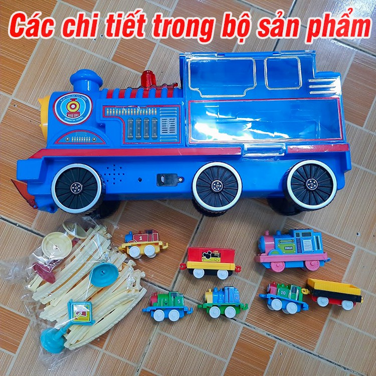 Bộ xe thomas mô hình cỡ lớn có âm thanh xe tàu hỏa đồ chơi trẻ em