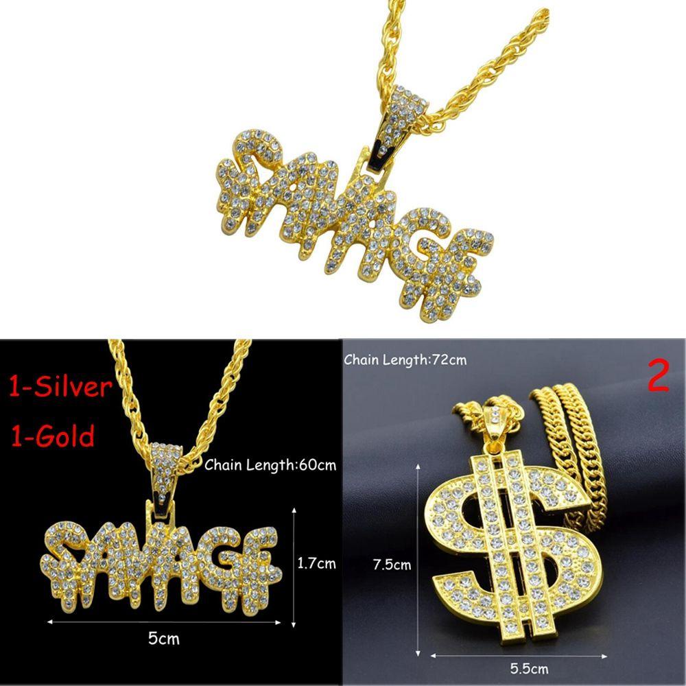 BSUNS Vòng cổ Đính Đá Phong Cách Hip Hop Thời Trang
