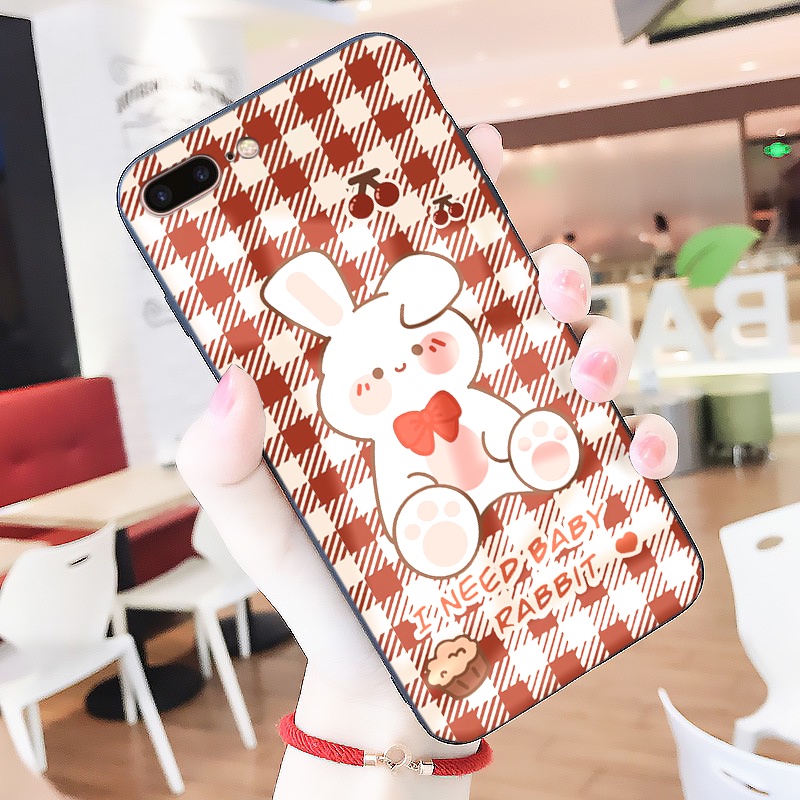 [IPHONE] Ốp kính cường lực Baby Rabbit ốp lưng iphone đủ mã từ 6s 6plus 7 plus 8 x xr xsmax 11 12 13 pro promax