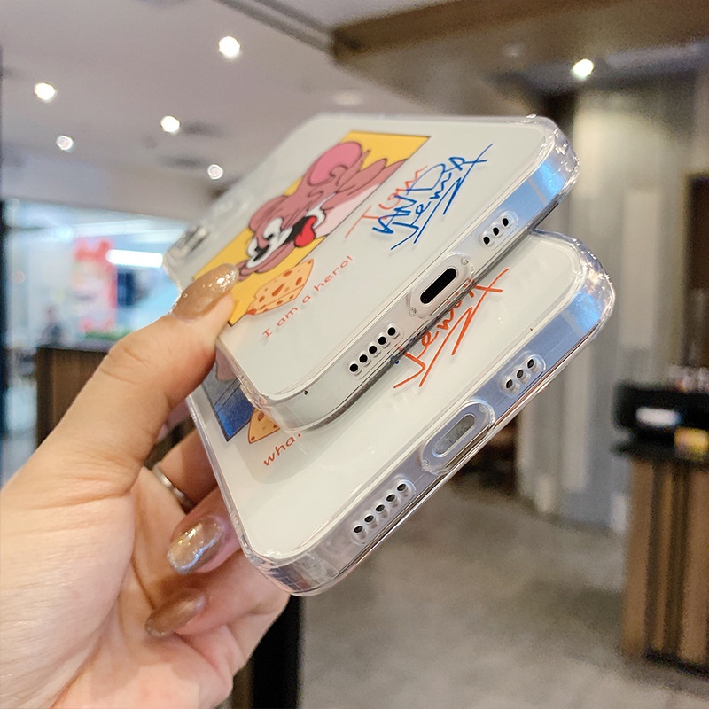Ốp điện thoại hình con mèo/ con chuột đầy nghi ngờ cho iPhone 13 12 11 Pro Max 6 6s 7 8 Plus X XS Max 13 12 Mini | BigBuy360 - bigbuy360.vn