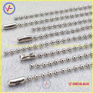 Dây bi tròn dogtag - Chuỗi sợi dây bi tròn 3mm