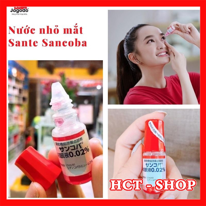Nhỏ Mắt Sancoba Nhật Bản dành cho người Cận Thị 5ml - Giúp đỡ khô, mỏi mắt