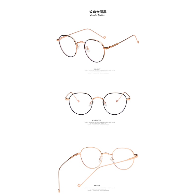 Mắt kính gọng tròn chống bức xạ thời trang retro thanh lịch cho nữ