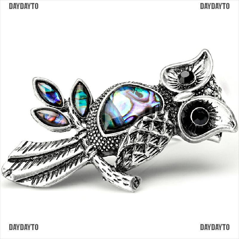 Ghim Cài Áo Hình Vỏ Sò / Cú Mèo Phong Cách Vintage