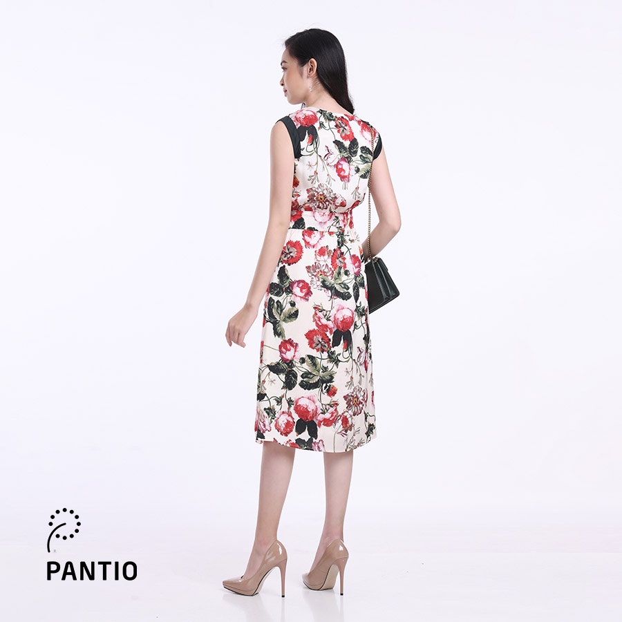 Đầm dạo phố chất liệu cotton họa tiết hoa văn độc đáo FDP32490 - PANTIO