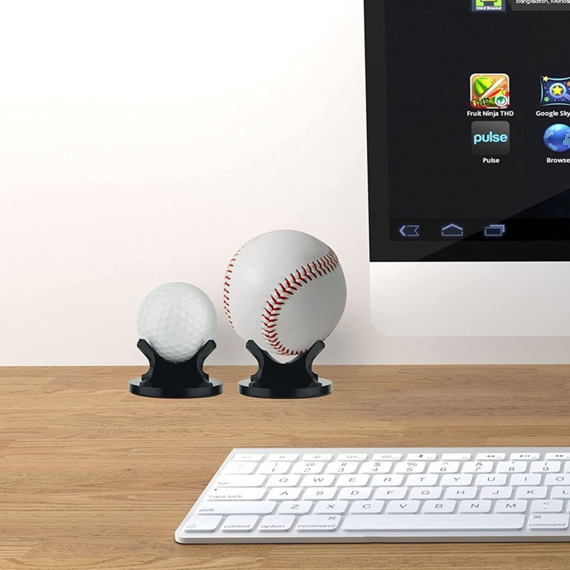 Bộ 2 Giá Đỡ Bóng Chày / Bóng Chày Bằng Acrylic Cỡ Nhỏ Tiện Dụng