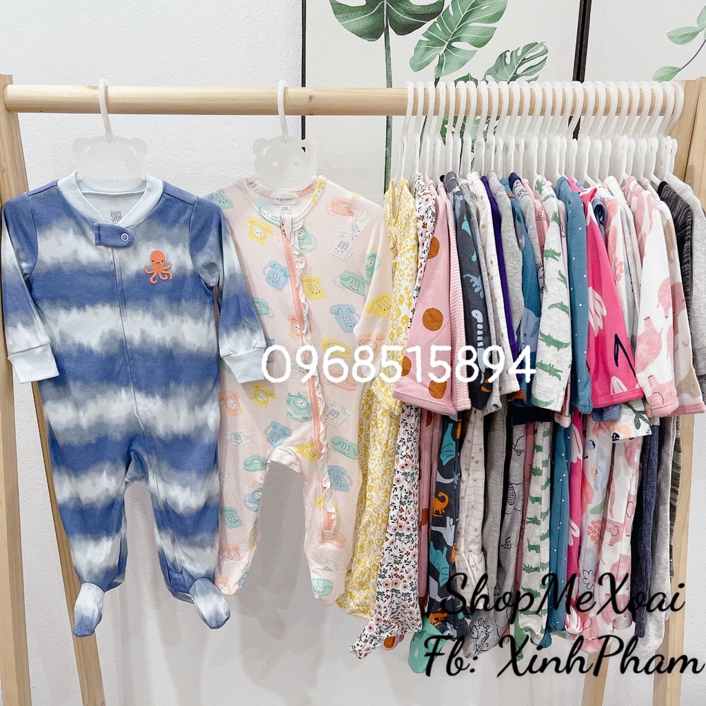 Bodysleep cotton, bodysuit cotton cho bé trai, bé gái hàng xuất dư xịn