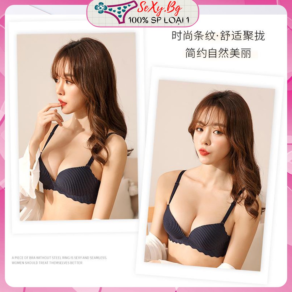 Áo ngực áo lót nữ su nâng ngực bàn tay, họa tiết kẻ sọc, mêm mại - SEXY.BG | BigBuy360 - bigbuy360.vn