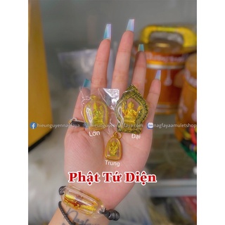 Mặt dây chuyền phật tứ diện thần voi mẹ ngoặc thái lan- xi mạ