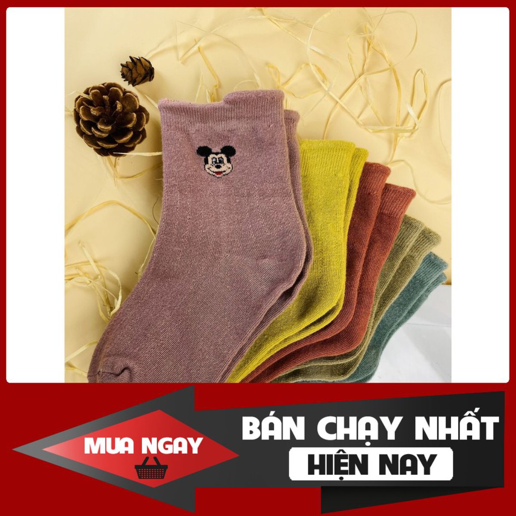 Combo 5 Đôi Tất Trẻ Em Hình Chuột Mickey Hàng Cao Cấp { Giá Sỉ Toàn Quốc}