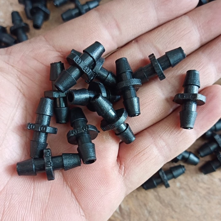 Bịch 100 Khởi Thủy 5mm 2 Đầu Gài Dùng Nối Ống PE 5*7mm với nhau hoặc Với Ống PVC/ HDPE