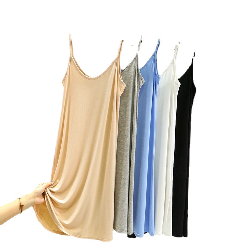 Đầm Hai Dây Cổ Tròn Chất Liệu Cotton Thời Trang Mùa Hè Hàn Quốc 2022 Cho Nữ