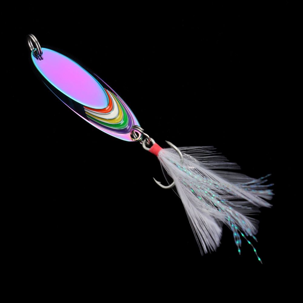 MUVAKO Mồi câu cá nhân tạo cứng xoay được đính sequin nhiều màu