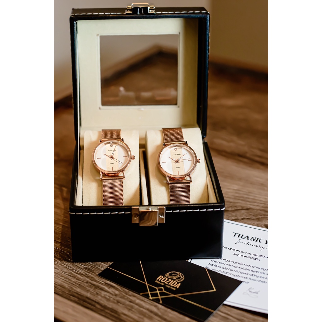 Đồng hồ nữ chính hãng đẹp dây kim loại giá rẻ thời trang mặt tròn chống nước Rozida'1 DH03 | BigBuy360 - bigbuy360.vn